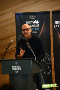 Laurent Saulnier lors de la conférence de presse de la Nuit Blanche. 