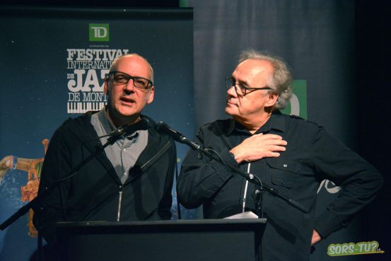 Laurent Saulnier et André Ménard présentait la programmation à l'Astral. Photo par M-A Mongrain