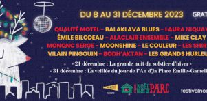 Noël dans le Parc 2023 | Émile Bilodeau, Alaclair Ensemble, Le Couleur et d’autres à l’affiche