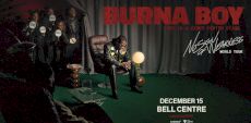 Burna Boy de retour au Centre Bell en décembre 2025