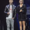 Maripier Morin et Patrick Langlois, animateurs, au Centre Bell pour le concert Global Citizen©Jeff Lambert