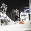 Scott Serfas/Red Bull Content Pool. Team Living the Dream compete against Afterski Team Sweden during the Team Competition of the fourth stage of Red Bull Crashed Ice, the Ice Cross Downhill World Championship in Edmonton, Canada on March 13, 2015.