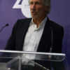 Roger Waters en conférence de presse.